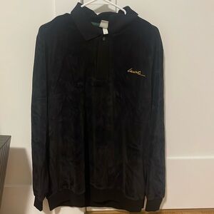 Lacoste Black Velvet Long Sleeve Polo